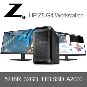 HP Z8 G4 5218R 2.1 20C / 32GB / 1TB SSD / A2000 12G