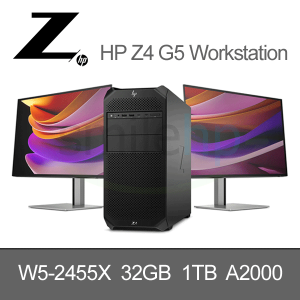 HP Z4 G5 W5-2455X 4.4 12C / 32G / 1TB SSD / A2000