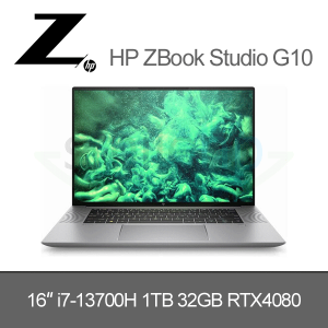 HP ZBook Studio 16 G10 / Win 11, i7-13700H, 1TB SSD, 32GB, RTX4080 8B, 3y